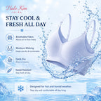 HaloKim Seamless thin-strapped bra, soft and skin-friendly, lightweight and breathable, with comfortable support without underwire.