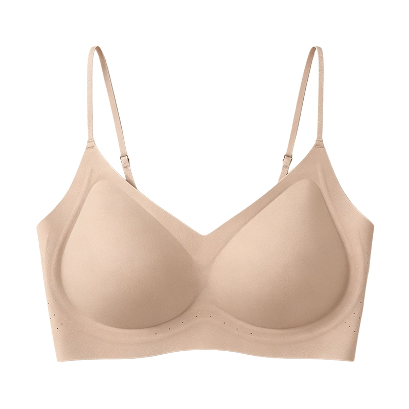 HaloKim Seamless thin-strapped bra, soft and skin-friendly, lightweight and breathable, with comfortable support without underwire.