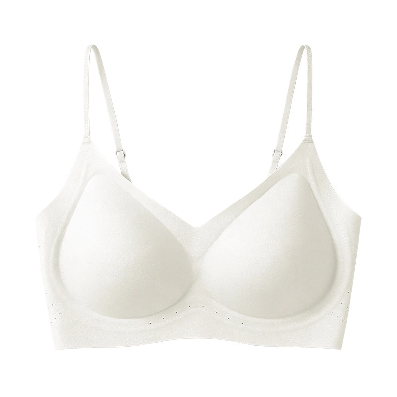 HaloKim Seamless thin-strapped bra, soft and skin-friendly, lightweight and breathable, with comfortable support without underwire.