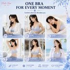 HaloKim Seamless thin-strapped bra, soft and skin-friendly, lightweight and breathable, with comfortable support without underwire.