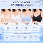 HaloKim Seamless thin-strapped bra, soft and skin-friendly, lightweight and breathable, with comfortable support without underwire.