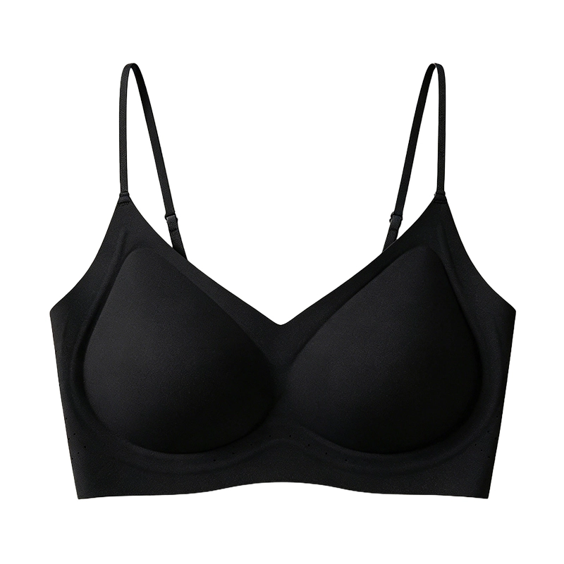 HaloKim Seamless thin-strapped bra, soft and skin-friendly, lightweight and breathable, with comfortable support without underwire.