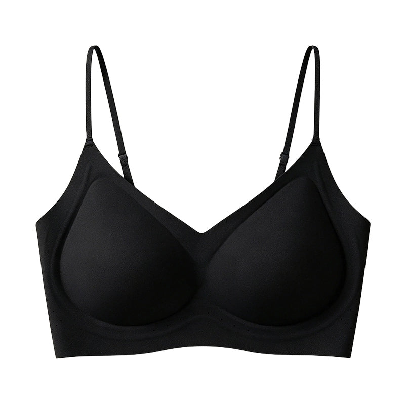 HaloKim Seamless thin-strapped bra, soft and skin-friendly, lightweight and breathable, with comfortable support without underwire.